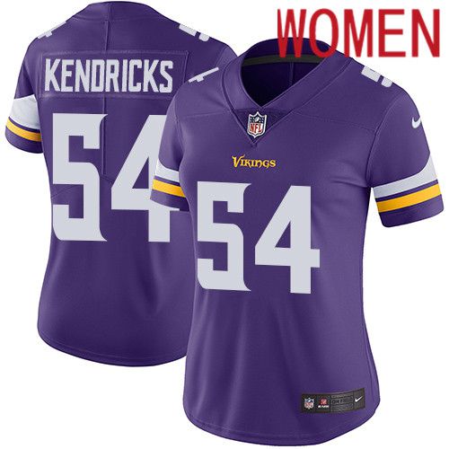 Women Minnesota Vikings #54 Eric Kendricks Nike Purple Vapor Limited NFL Jersey